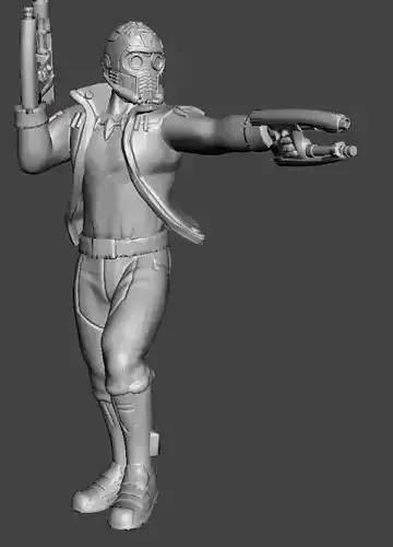 star panther with mask  model STL for 3d print 