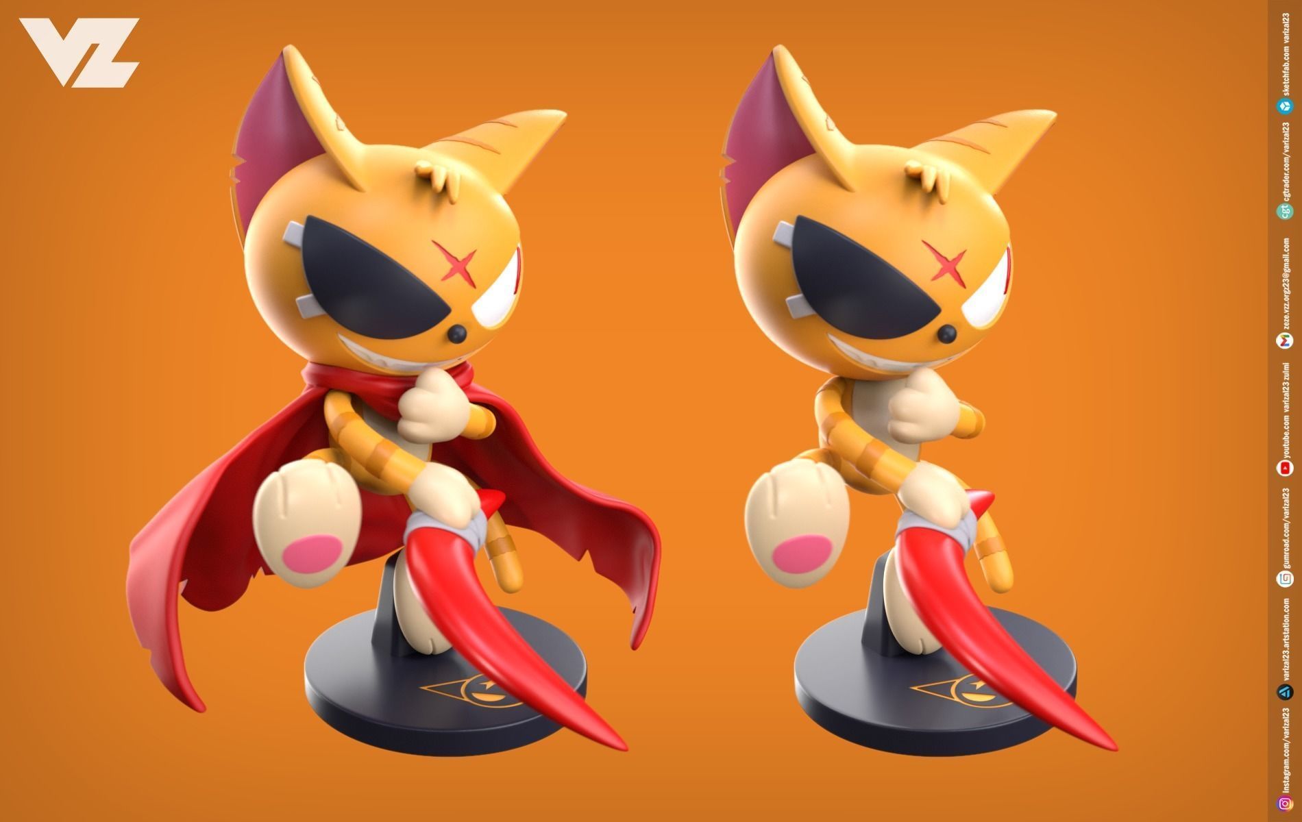 Matatabi - Cyborg Kuro Chan 3D print model_1