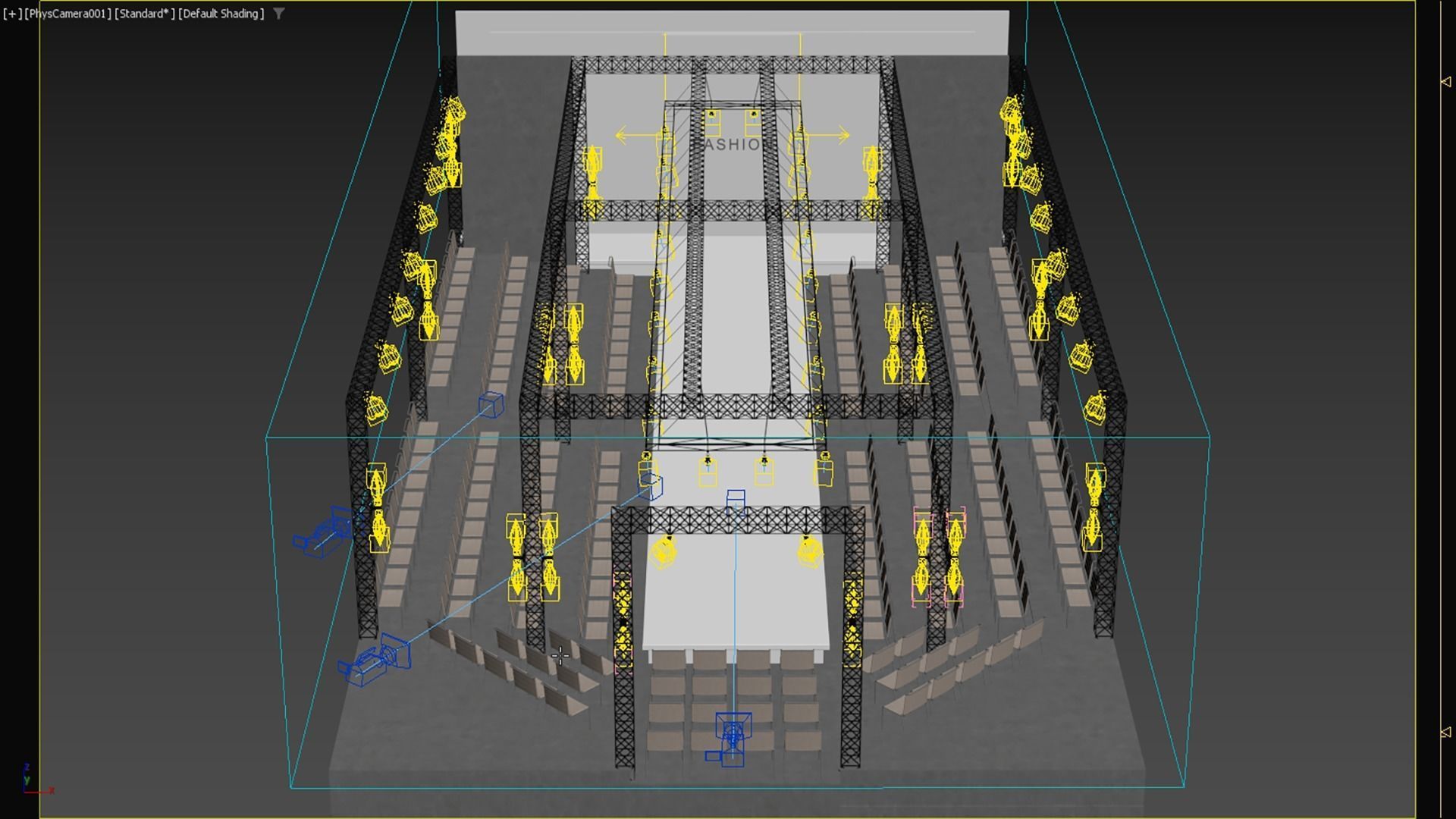 Interior Big Fashion Show Hall 3D model_8