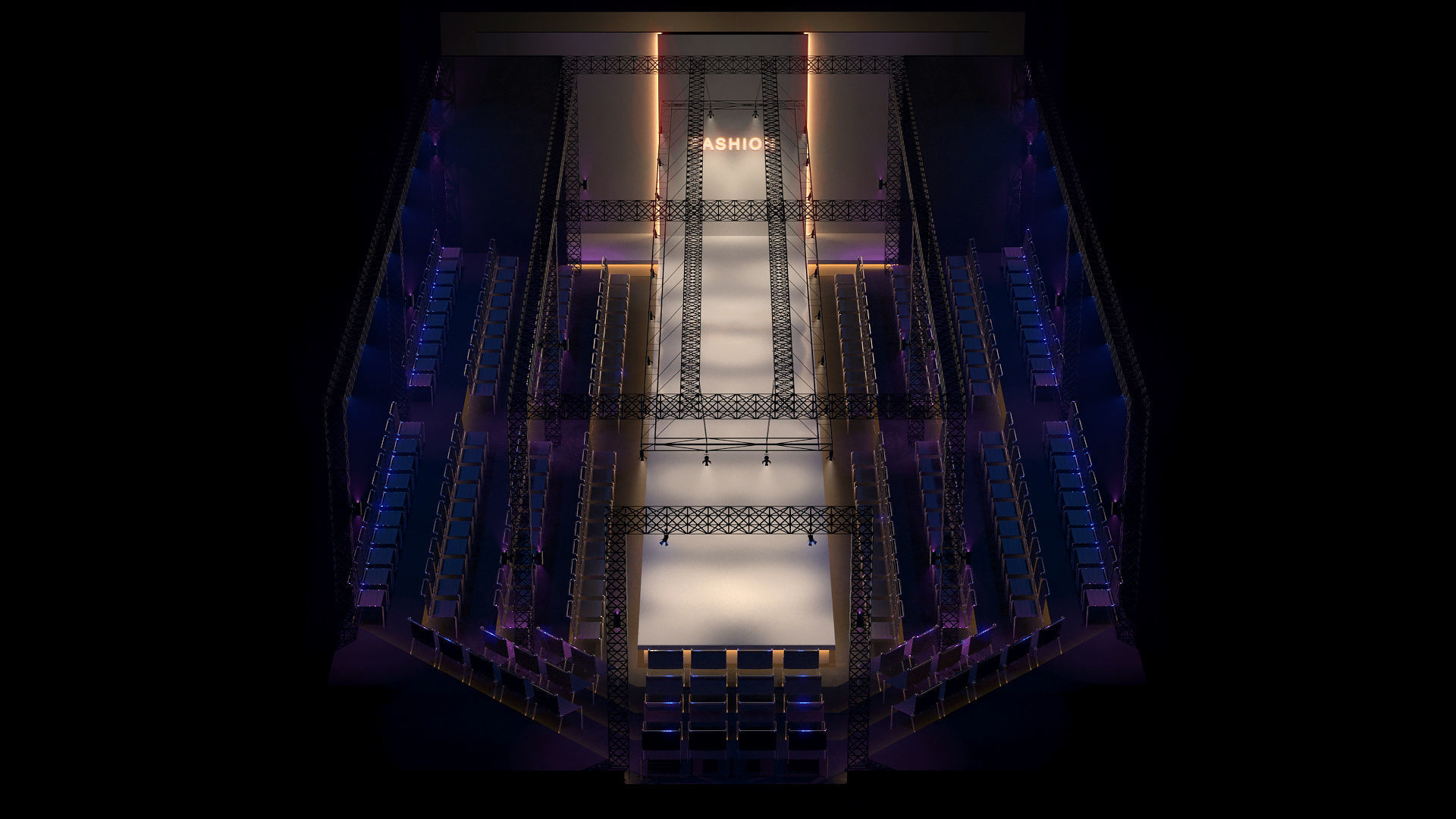 Interior Big Fashion Show Hall 3D model_4