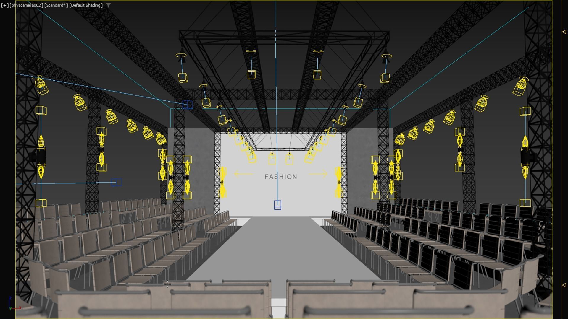 Interior Big Fashion Show Hall 3D model_7