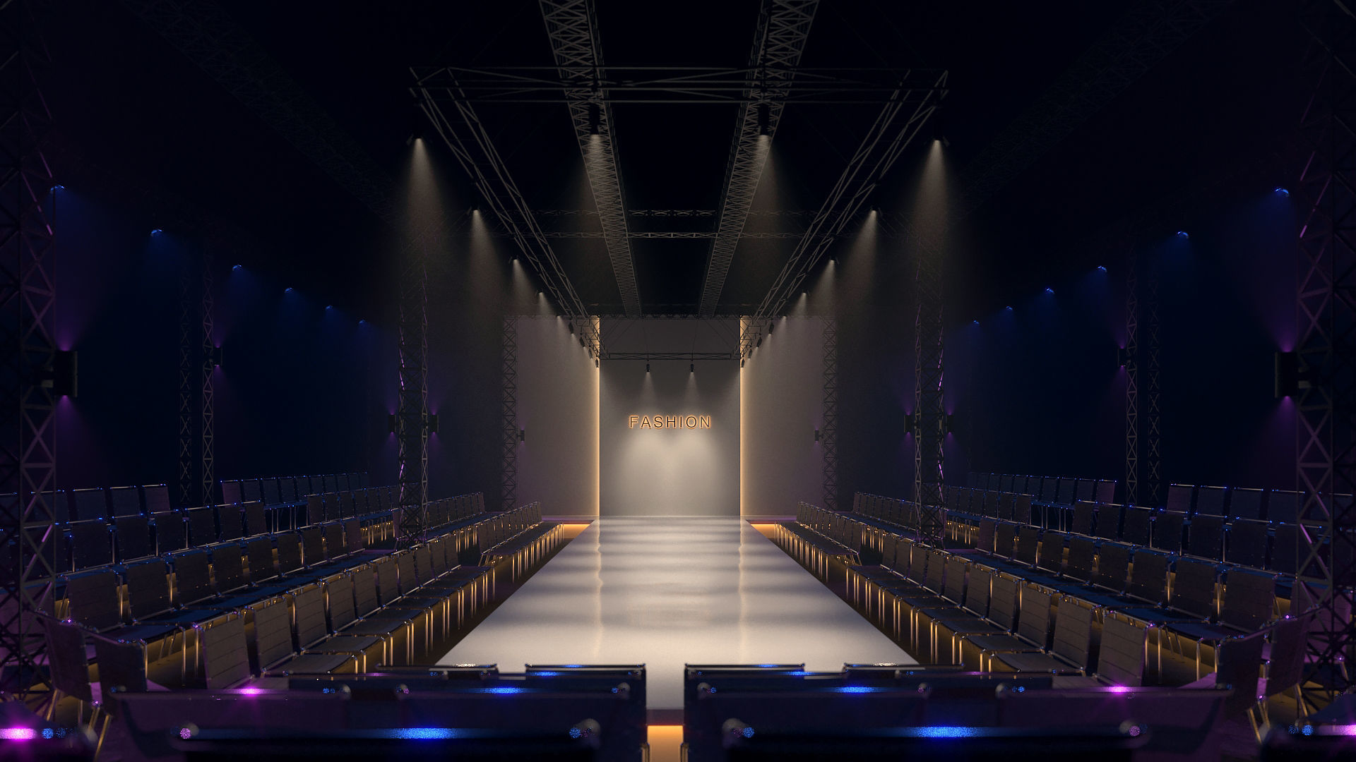 Interior Big Fashion Show Hall 3D model_2