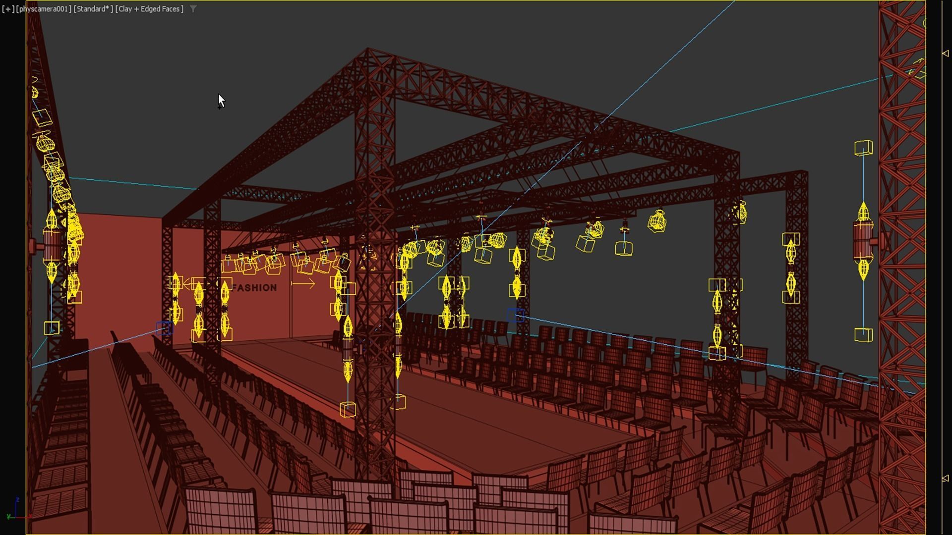 Interior Big Fashion Show Hall 3D model_5