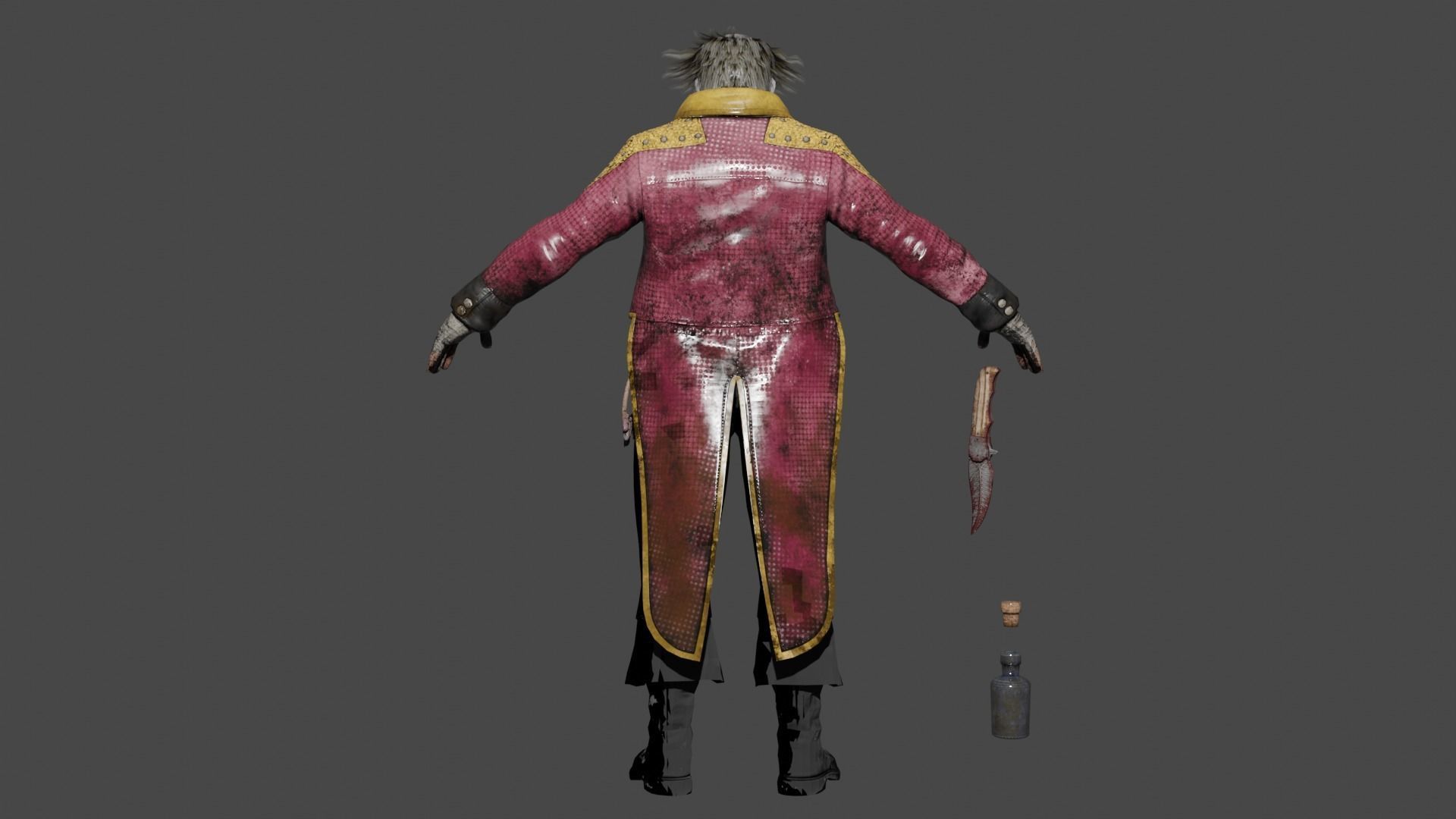 The Clown Low-poly 3D model_4