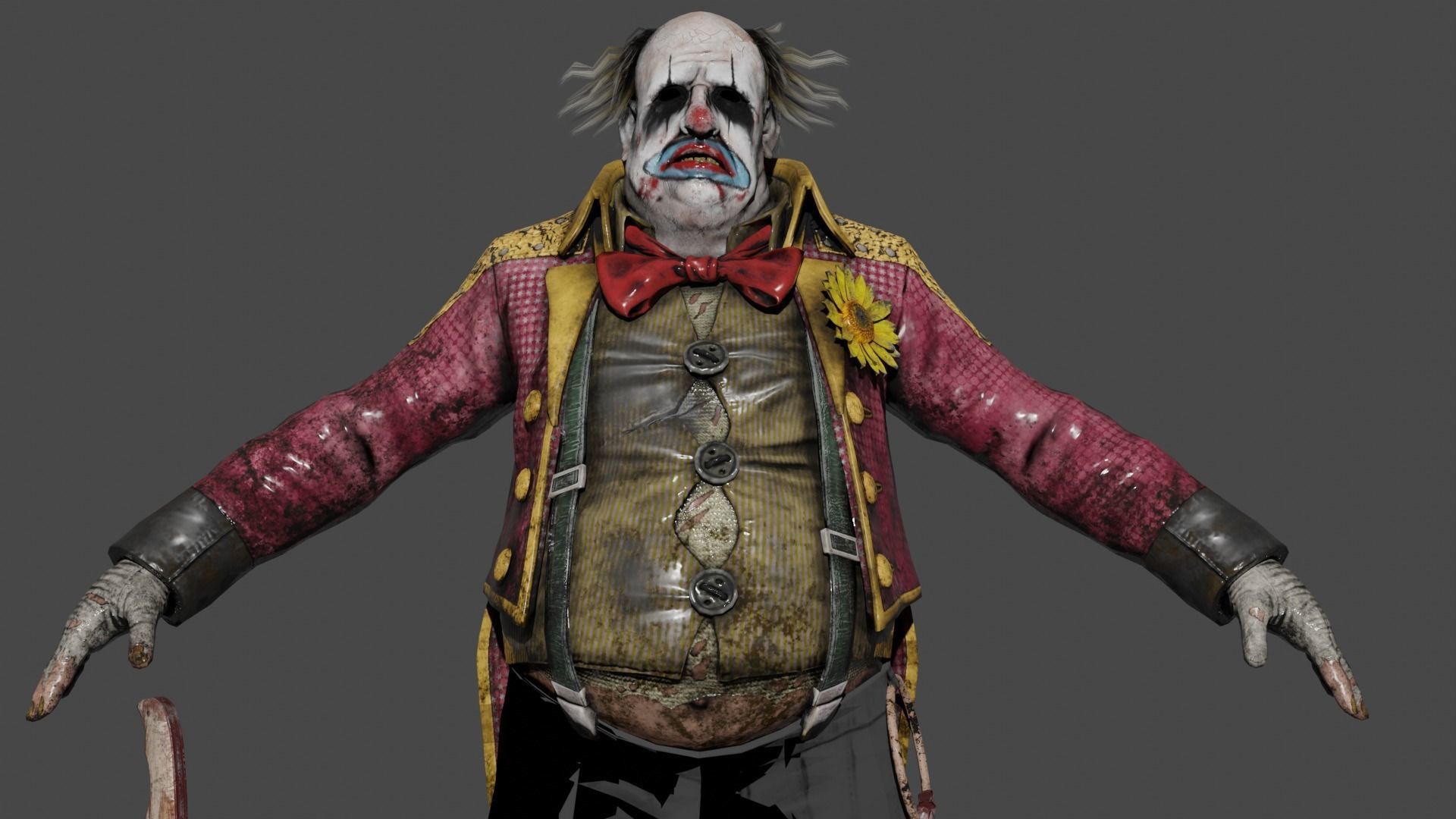 The Clown Low-poly 3D model_1