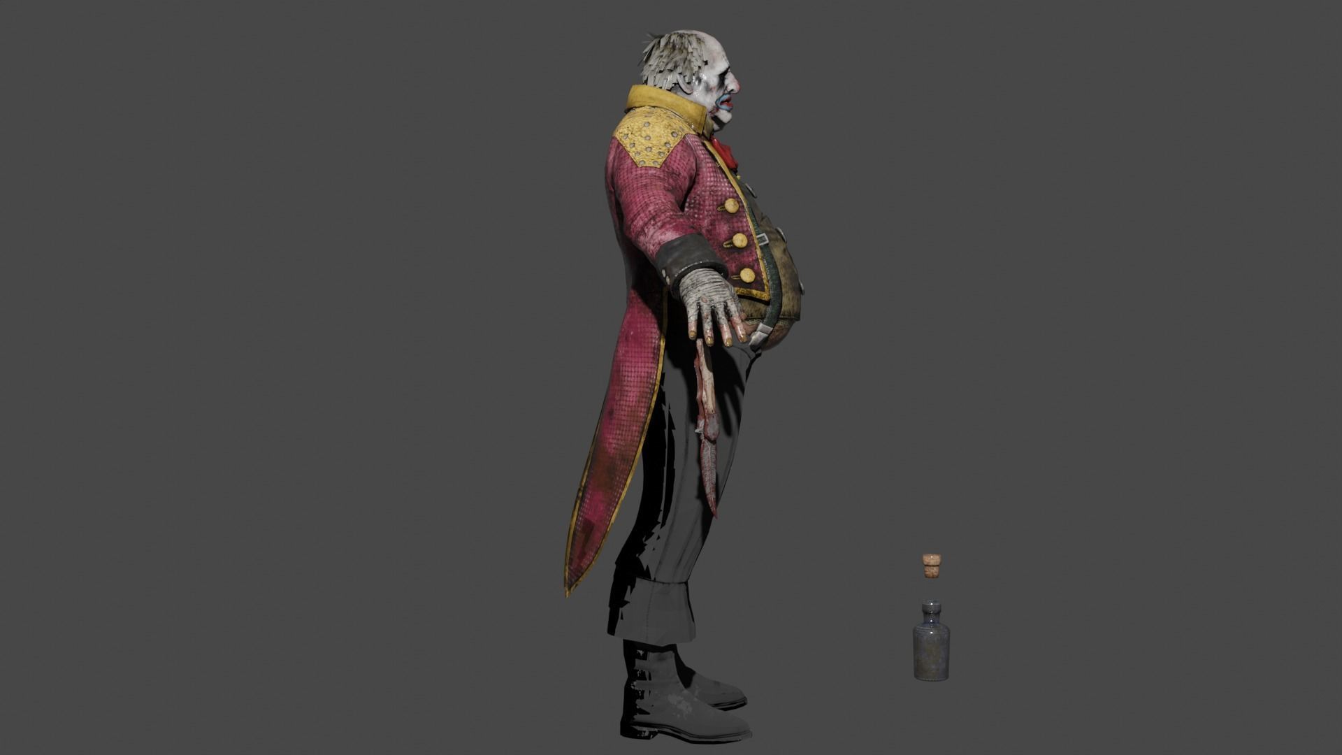 The Clown Low-poly 3D model_2
