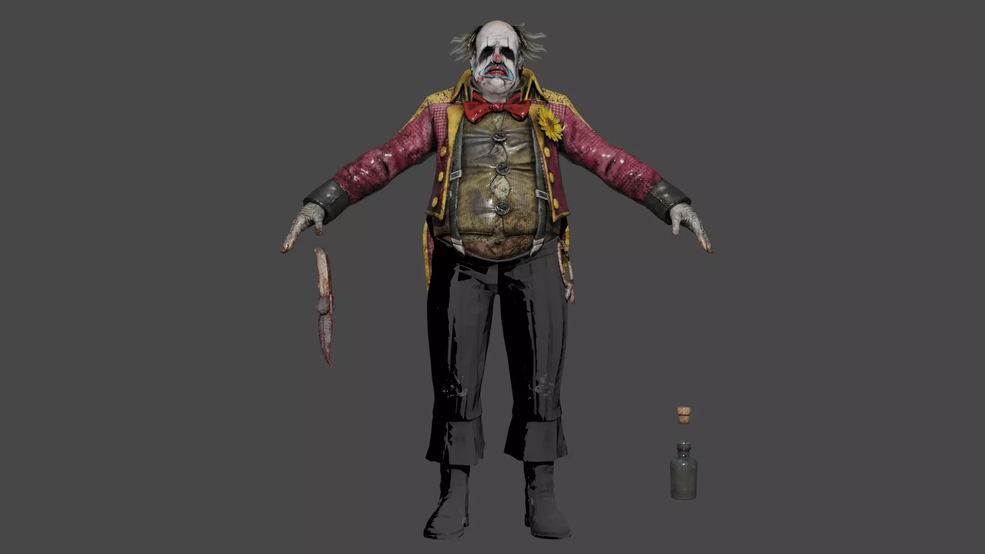 The Clown Low-poly 3D model_0