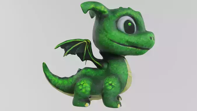 Whimsical Green Dragon - Symbol of 2024
