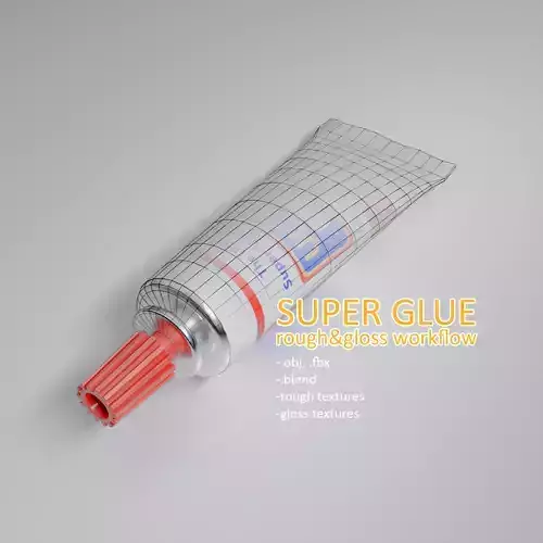 Super Glue Roughness Glossines 3D Model PBR