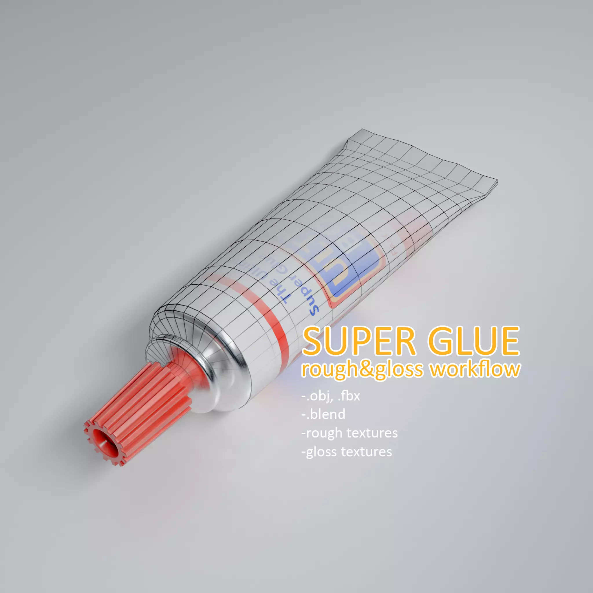 Super Glue Roughness Glossines 3D Model PBR Low-poly 3D model_0