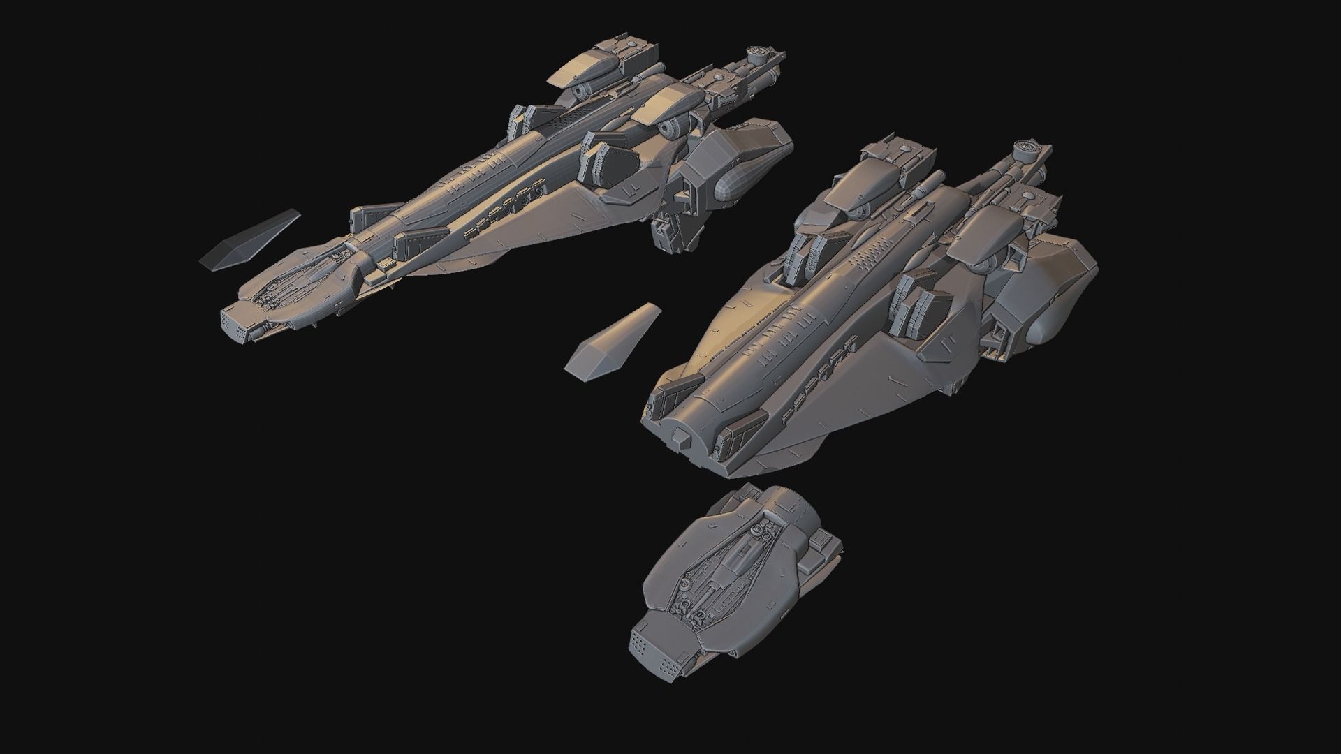 Legend of the Galactic Heroes  - Beowulf Ship 3D print model_4