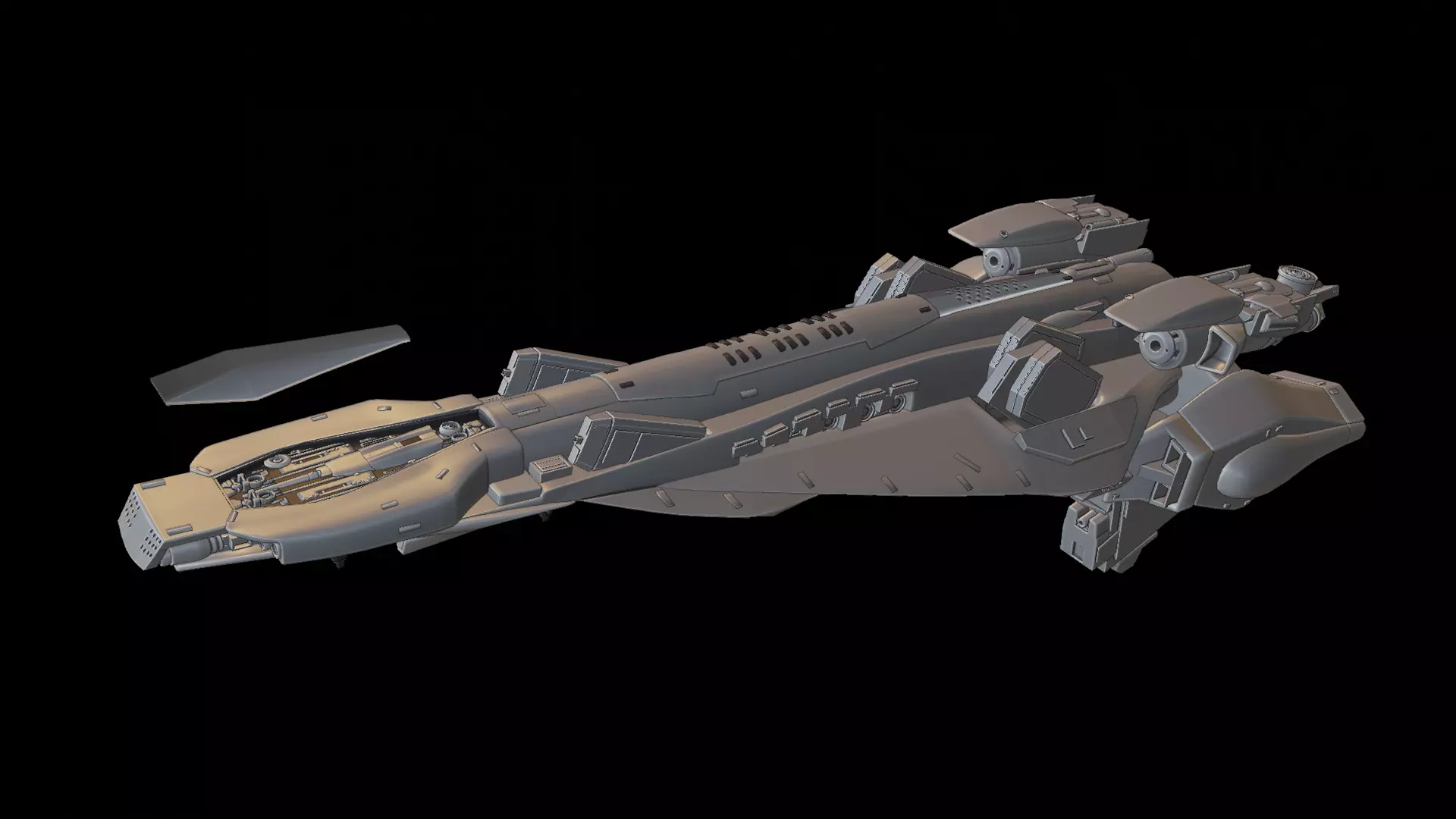 Legend of the Galactic Heroes  - Beowulf Ship 3D print model_0
