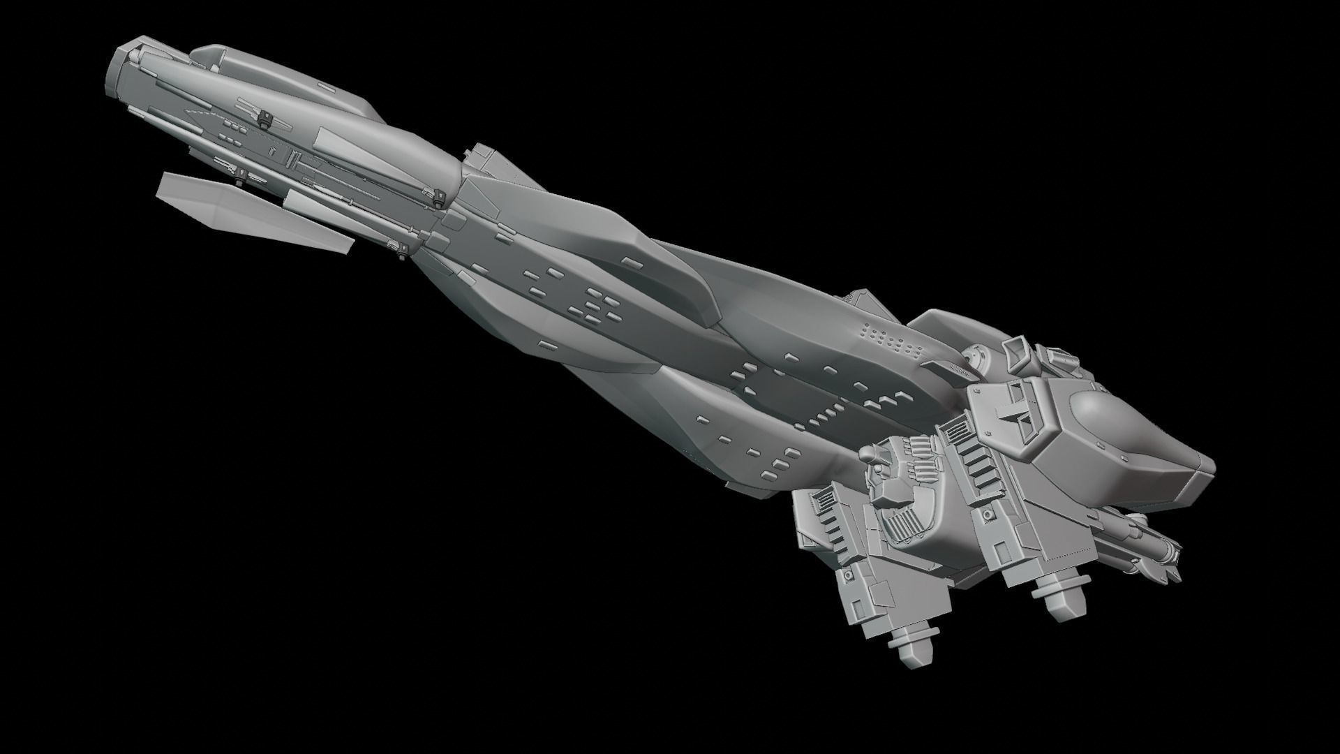 Legend of the Galactic Heroes  - Beowulf Ship 3D print model_3
