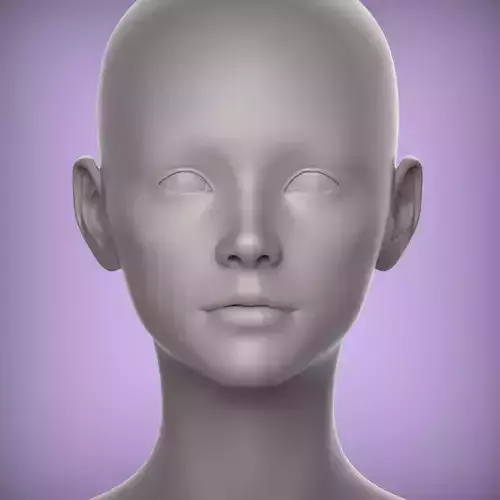 37 3D HEAD FACE FEMALE CHARACTER TEENAGER PORTRAIT DOLL 3D model