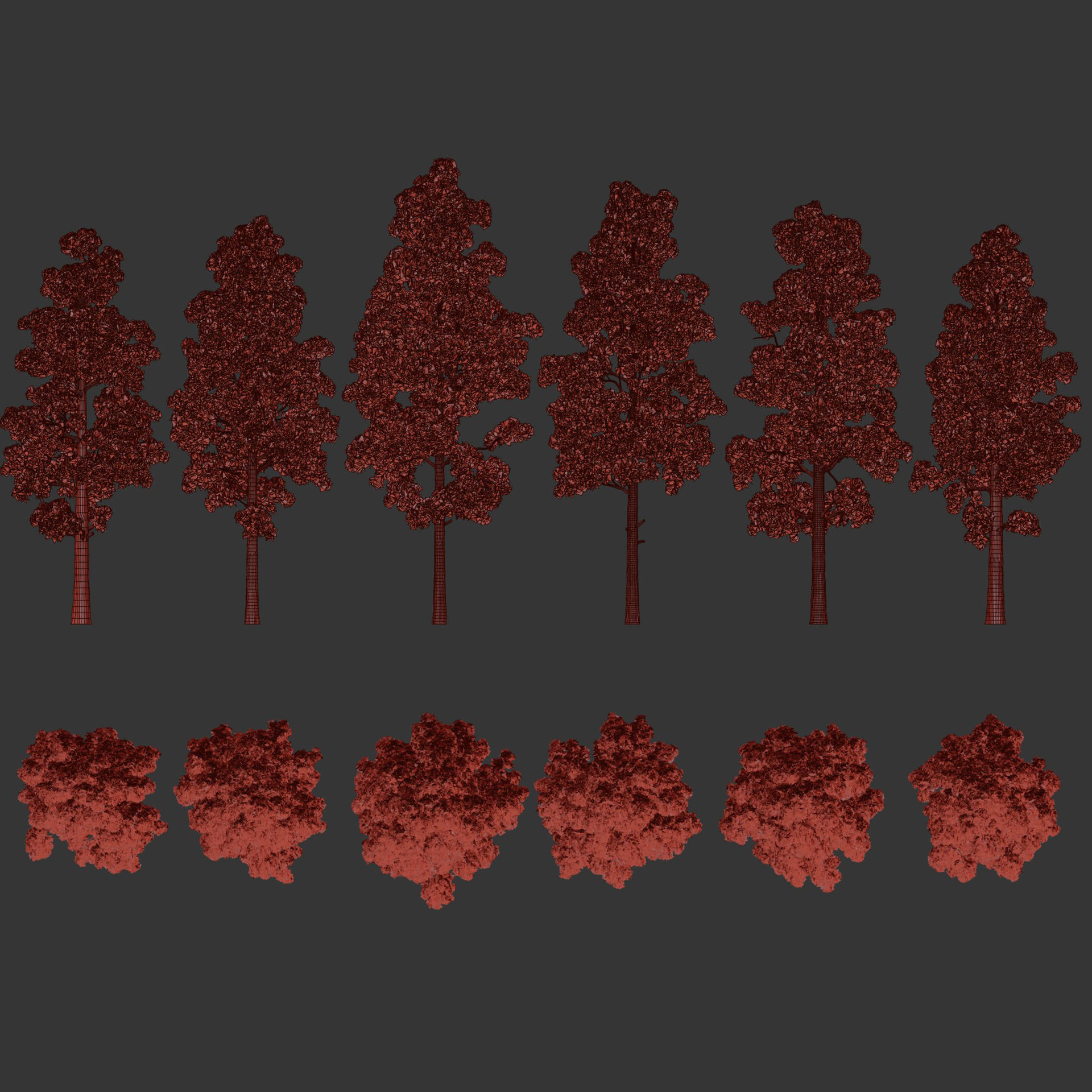 Pine trees collection vol 245 3D model_7