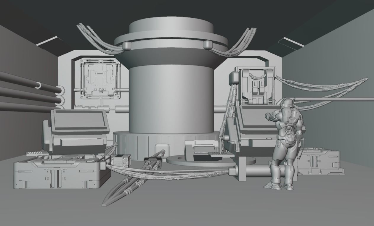 Sci- fi environment  3D model_1