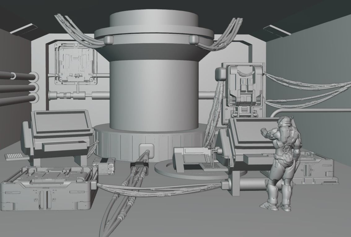 Sci- fi environment  3D model_2