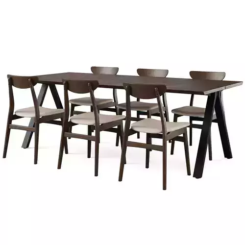 Carradale Dining Table and Rodham Chair by Rowico Home