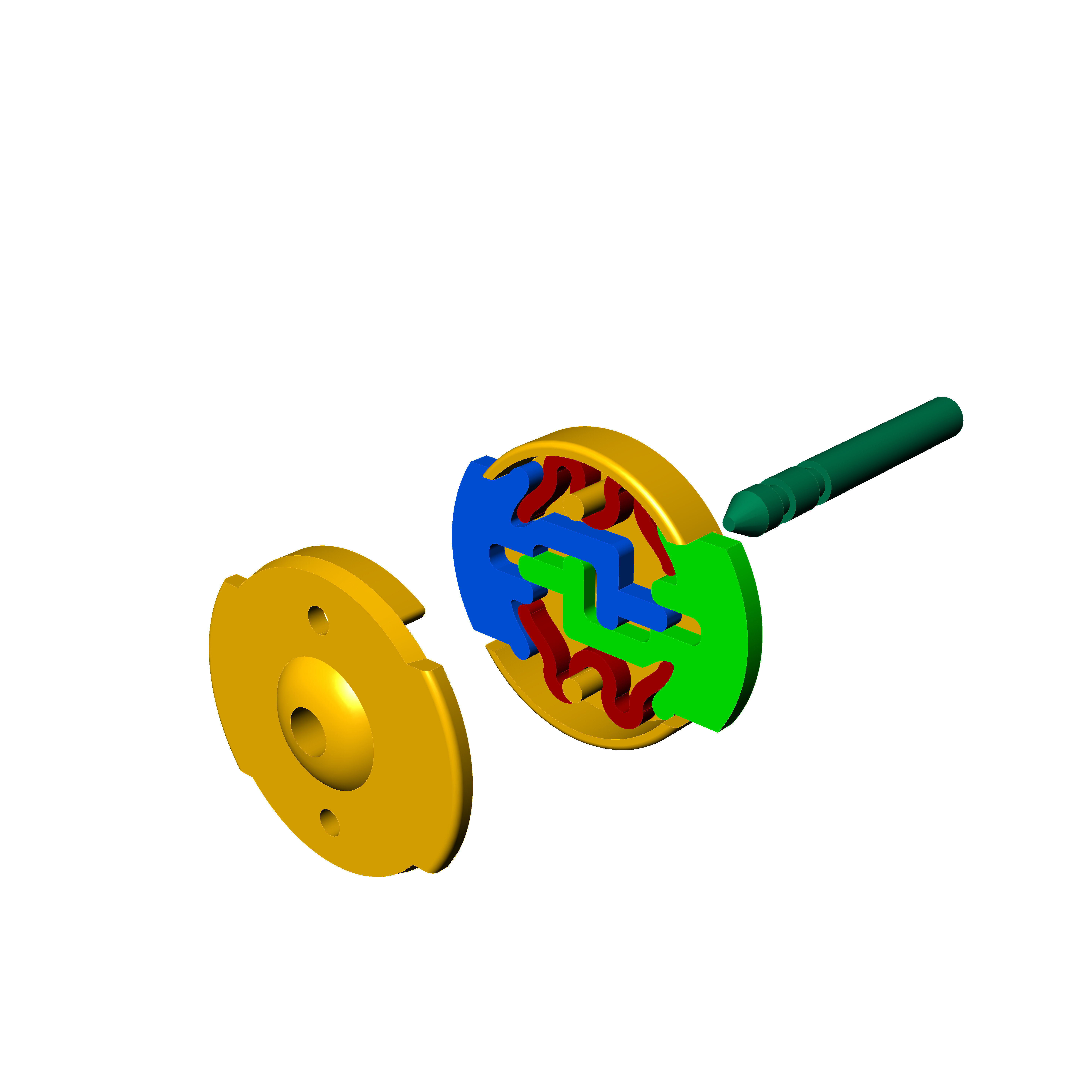 Earring alpa back system cartier Guardian Earring Fittings 3D print model_7