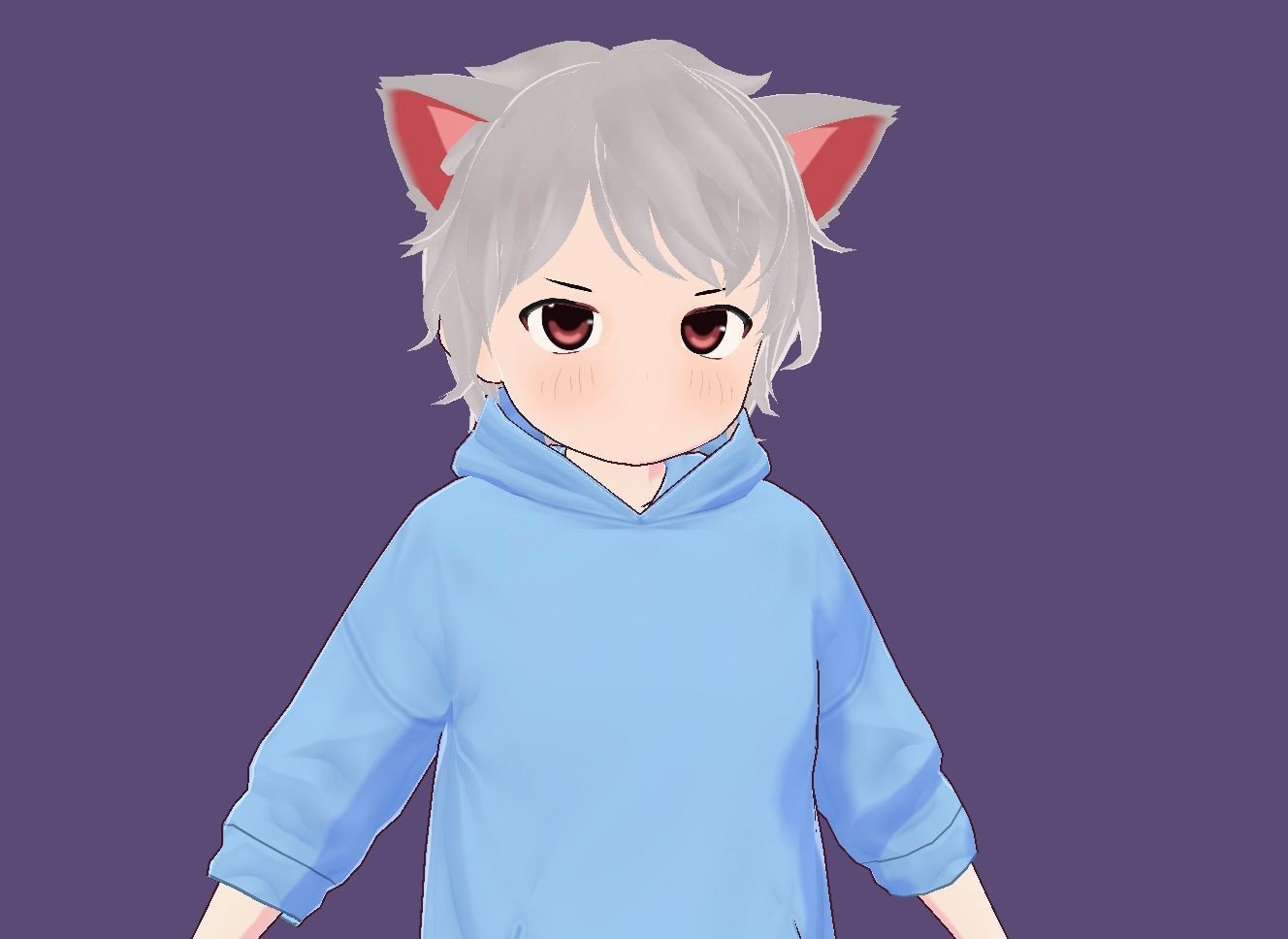 3d anime girl for vrchat and for gaming Low-poly 3D model Low-poly 3D model_2