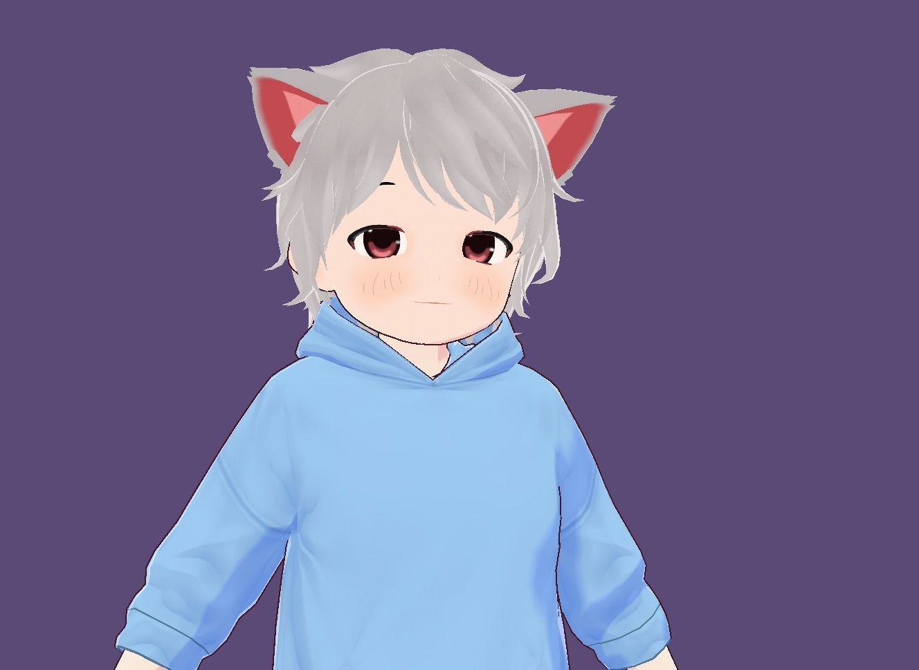 3d anime girl for vrchat and for gaming Low-poly 3D model Low-poly 3D model_8