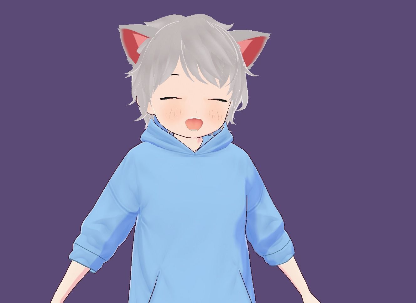 3d anime girl for vrchat and for gaming Low-poly 3D model Low-poly 3D model_3