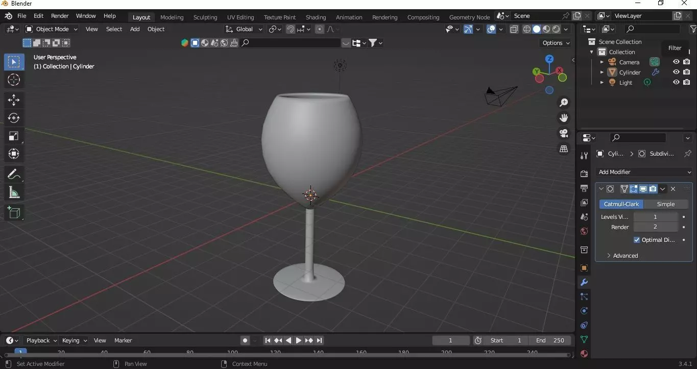 Wine Glass Model 3D model_0