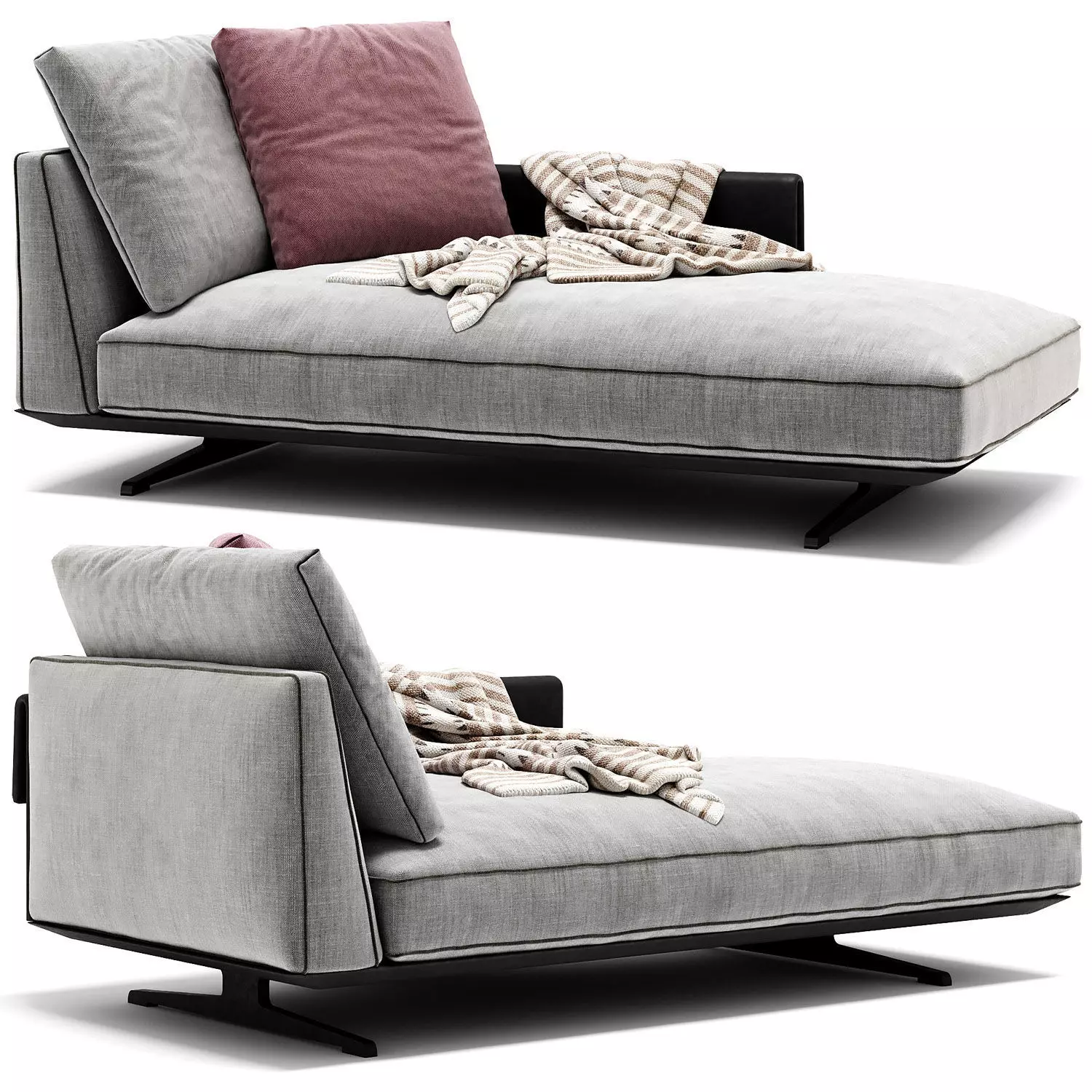  BRETTON Day Bed By Flexform 3D model_0