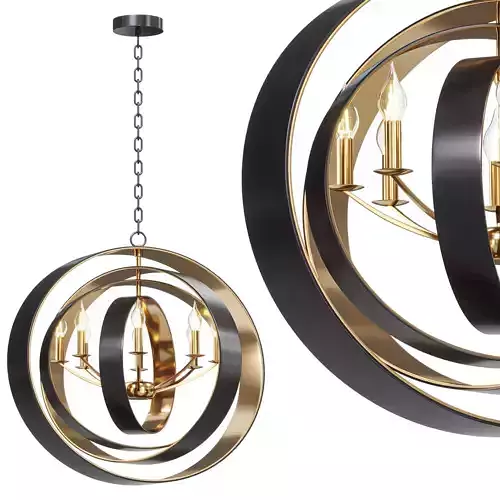 Luna 8 Light Bronze Oval Chandelier 
