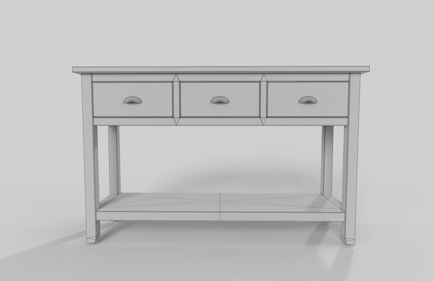Buffet Tables Farmhouse 3D model_4