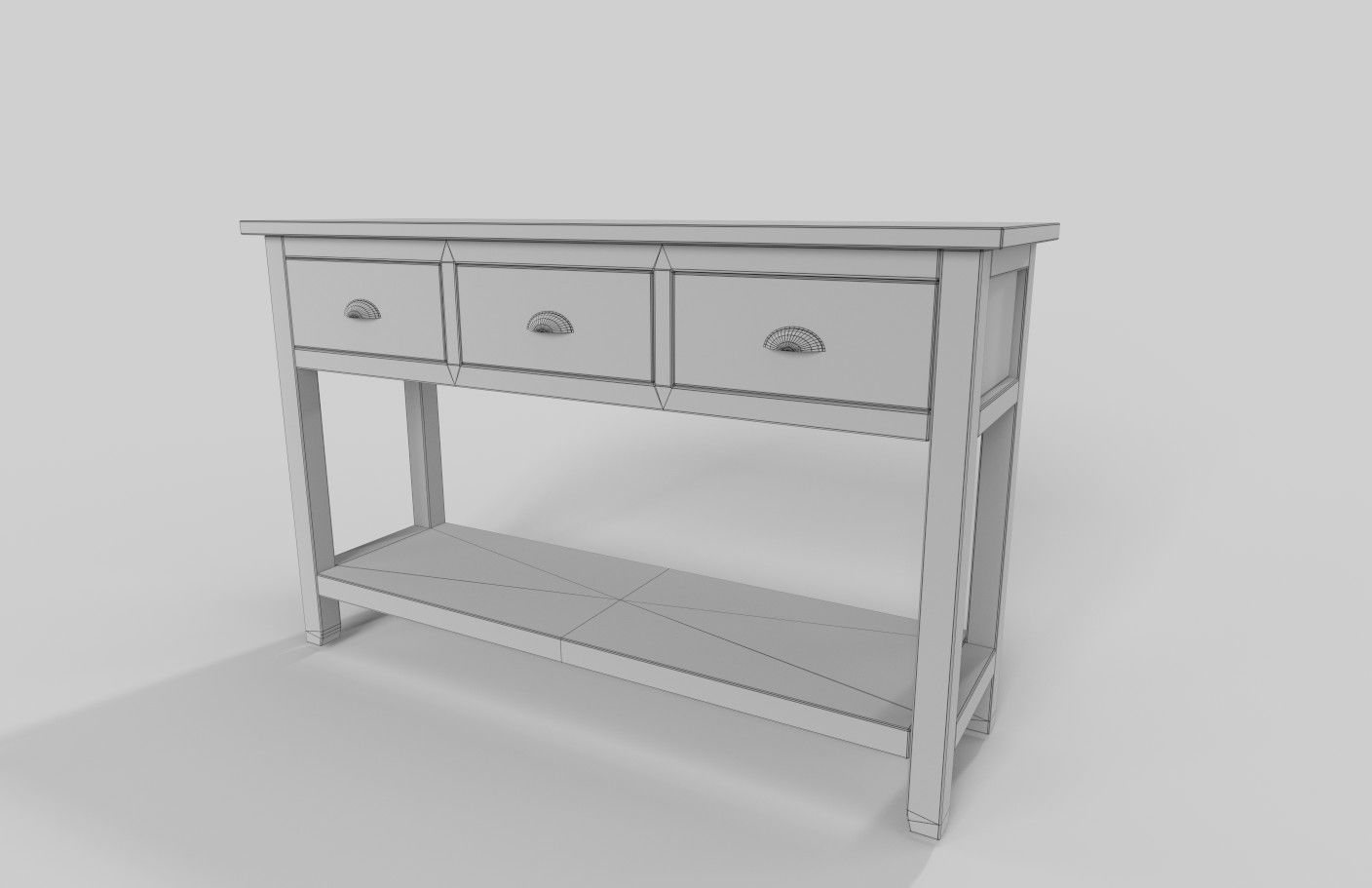 Buffet Tables Farmhouse 3D model_3