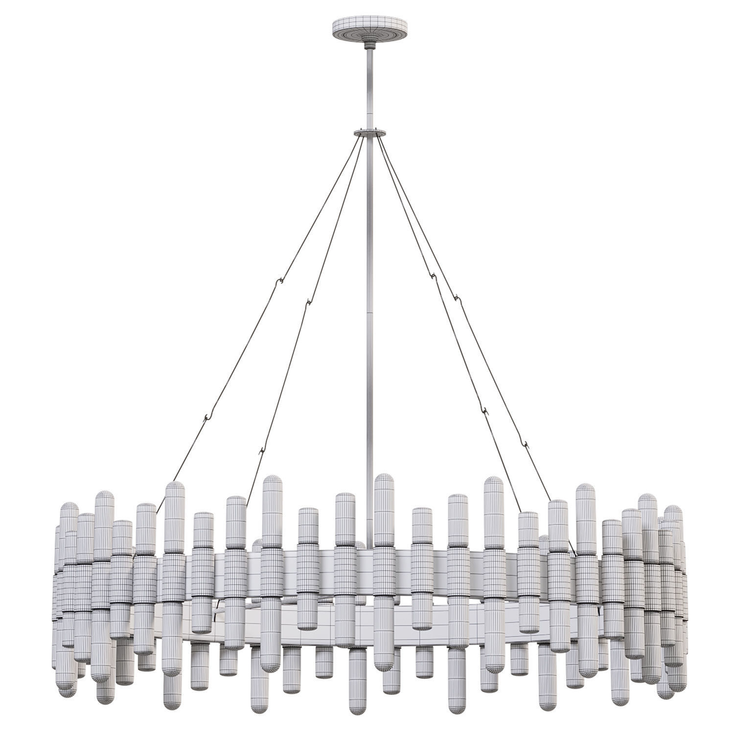 Haskell Oval Chandelier 3D model_2