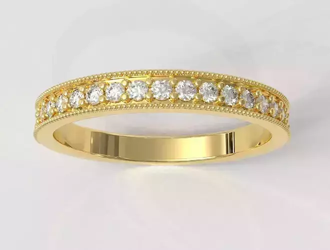 Diamond Half  Wedding Band