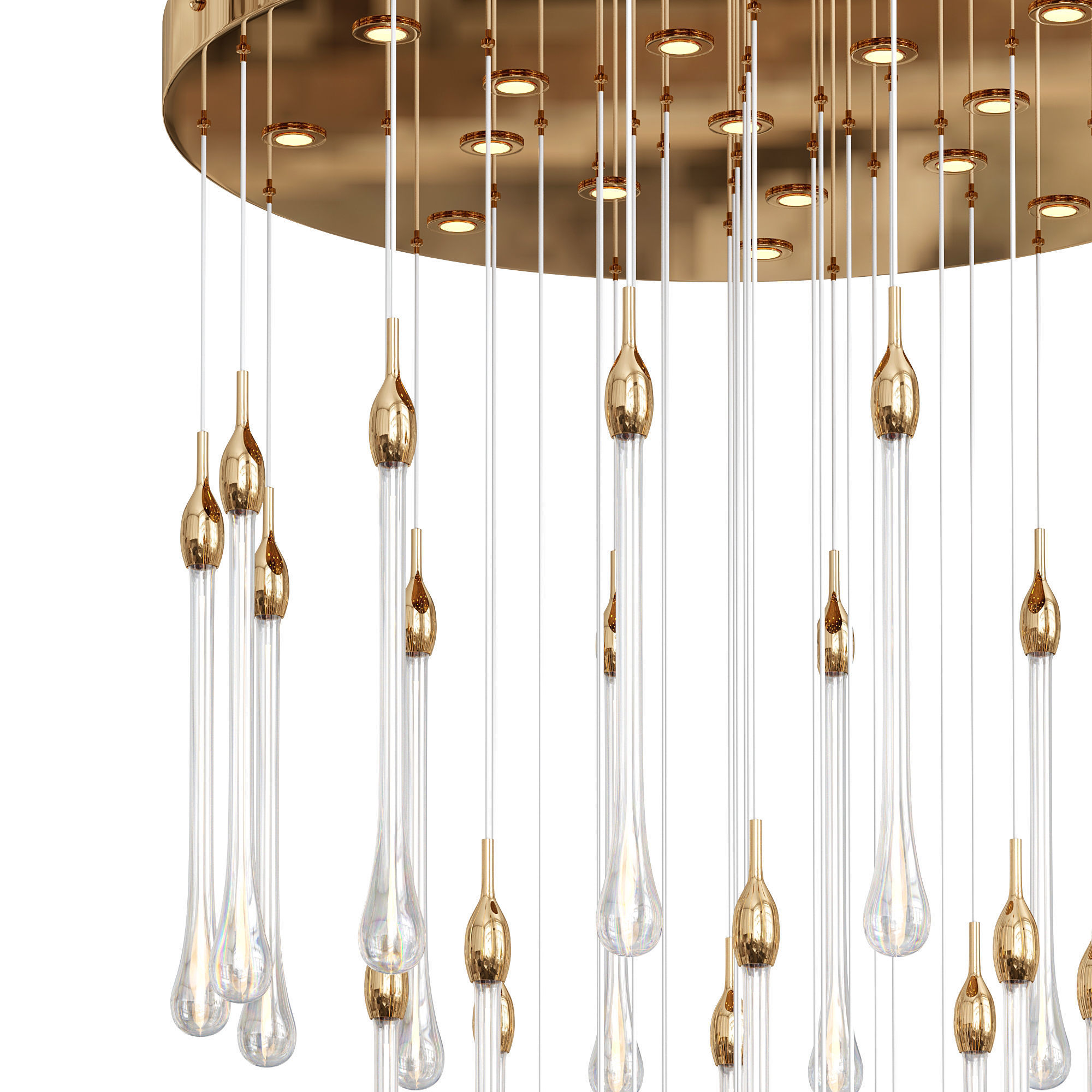  Crystal Drop Chandelier  3D model_1