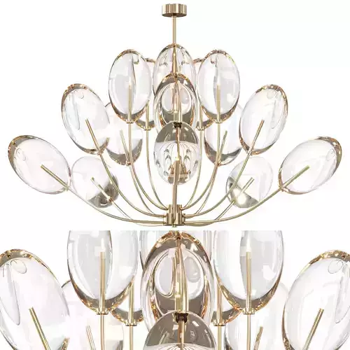  Echo Glass Globe 16 Light Chandelier  