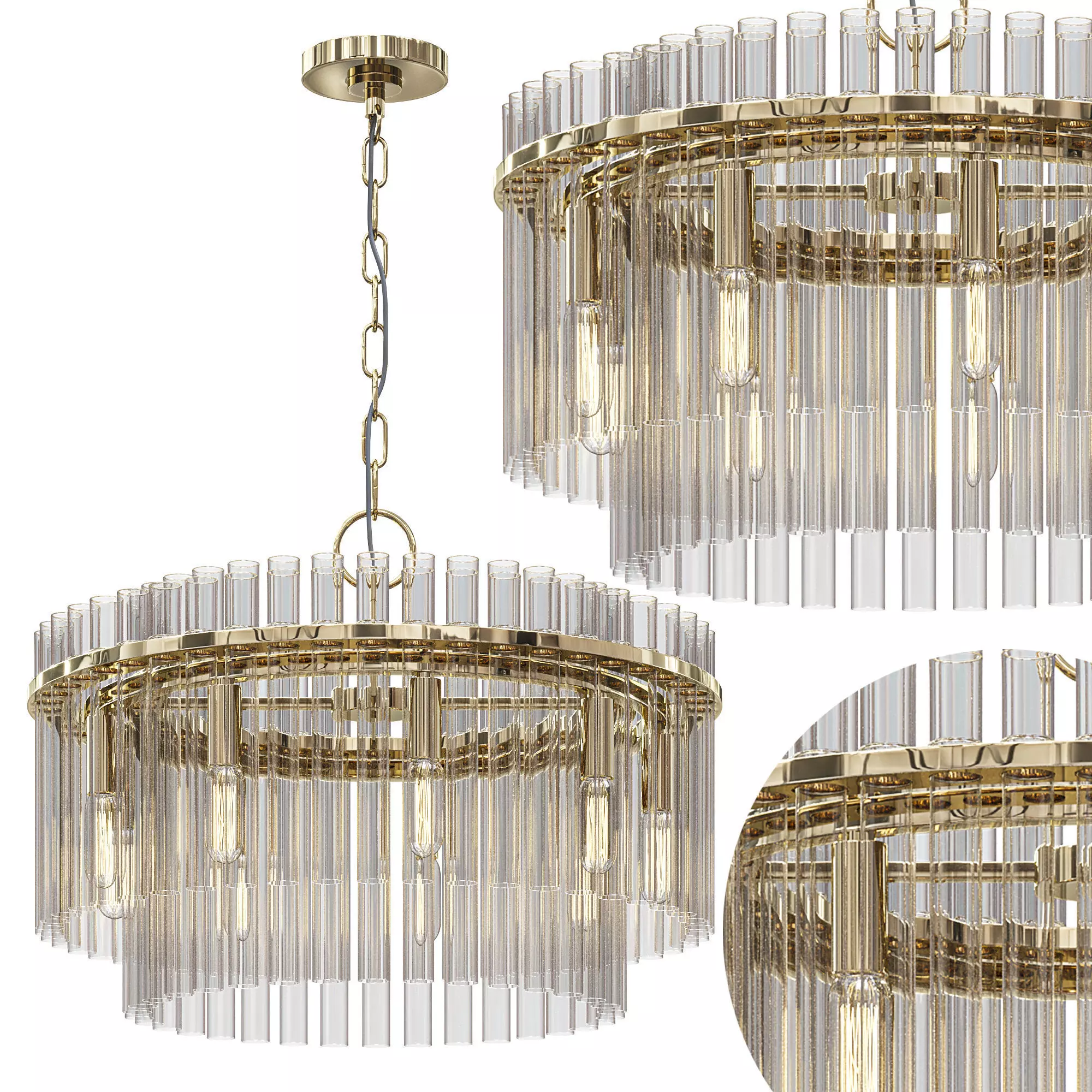 Beckett Medium Chandelier  3D model_0