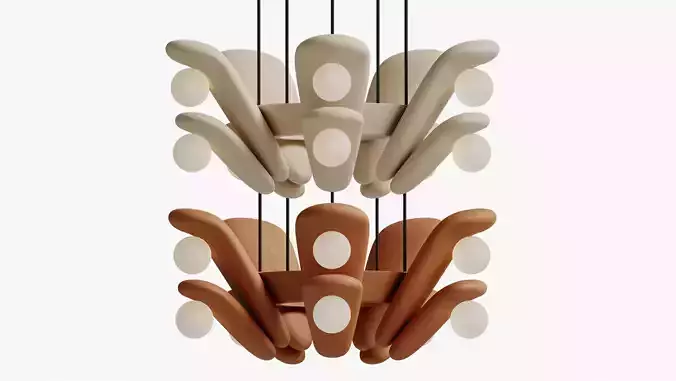 Clay Pendant Light 3D model