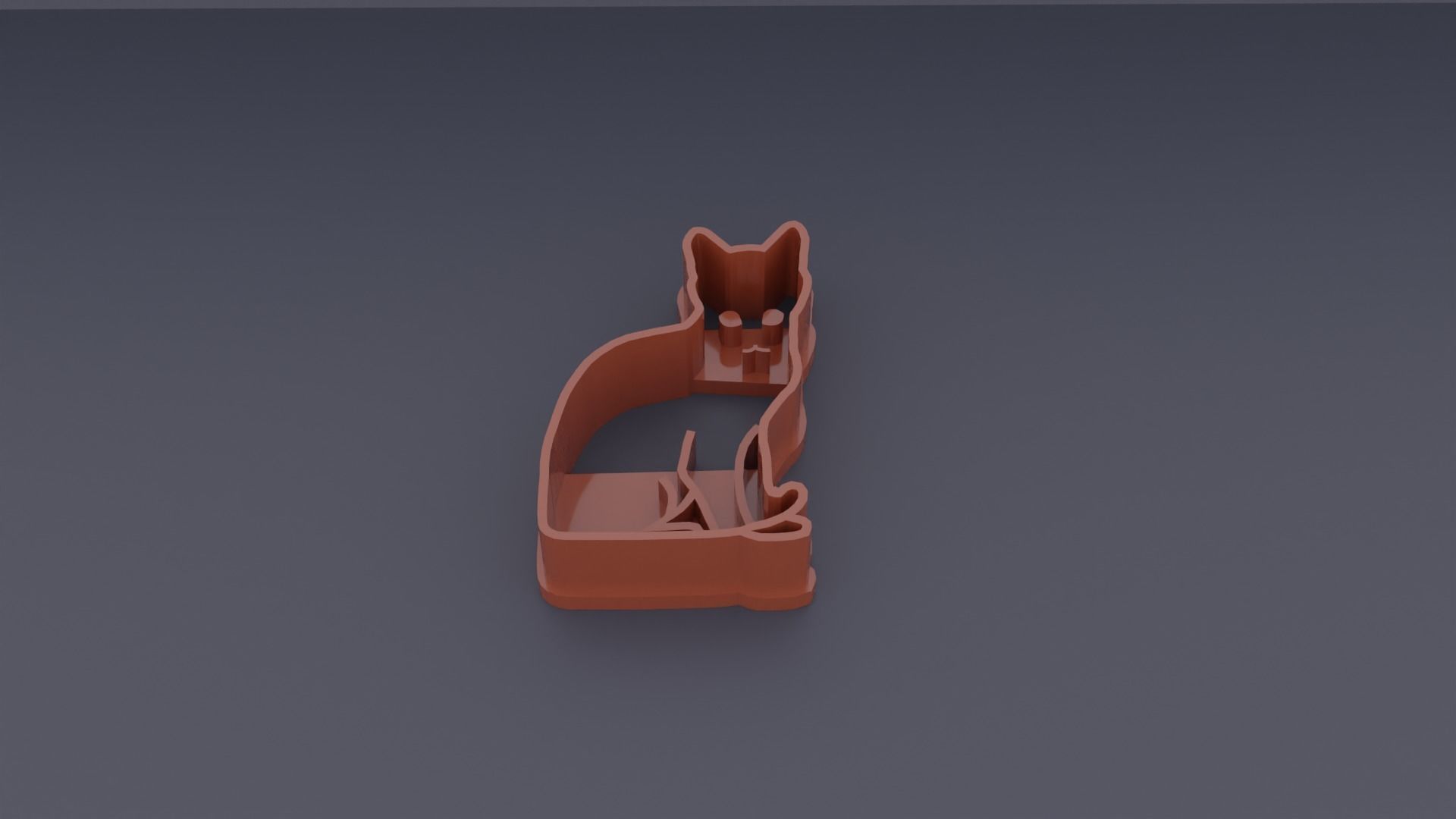 cat cookie cutter 3D print model_1