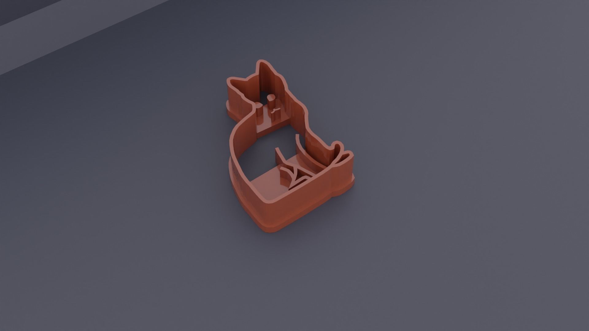 cat cookie cutter 3D print model_2