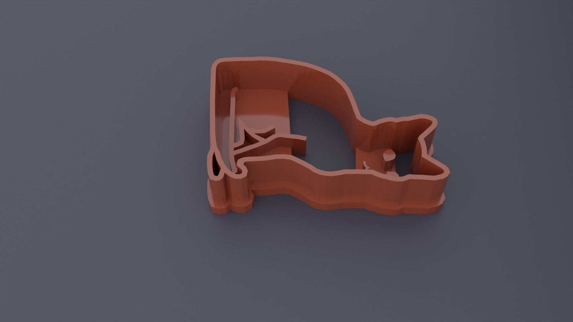 cat cookie cutter 3D print model_3