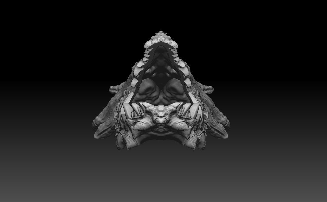 Dragon biker ring 3D print model  3D print model_29