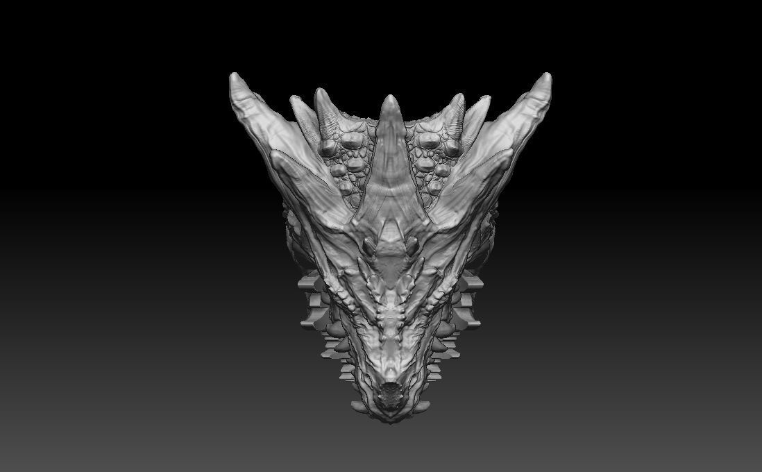 Dragon biker ring 3D print model  3D print model_15