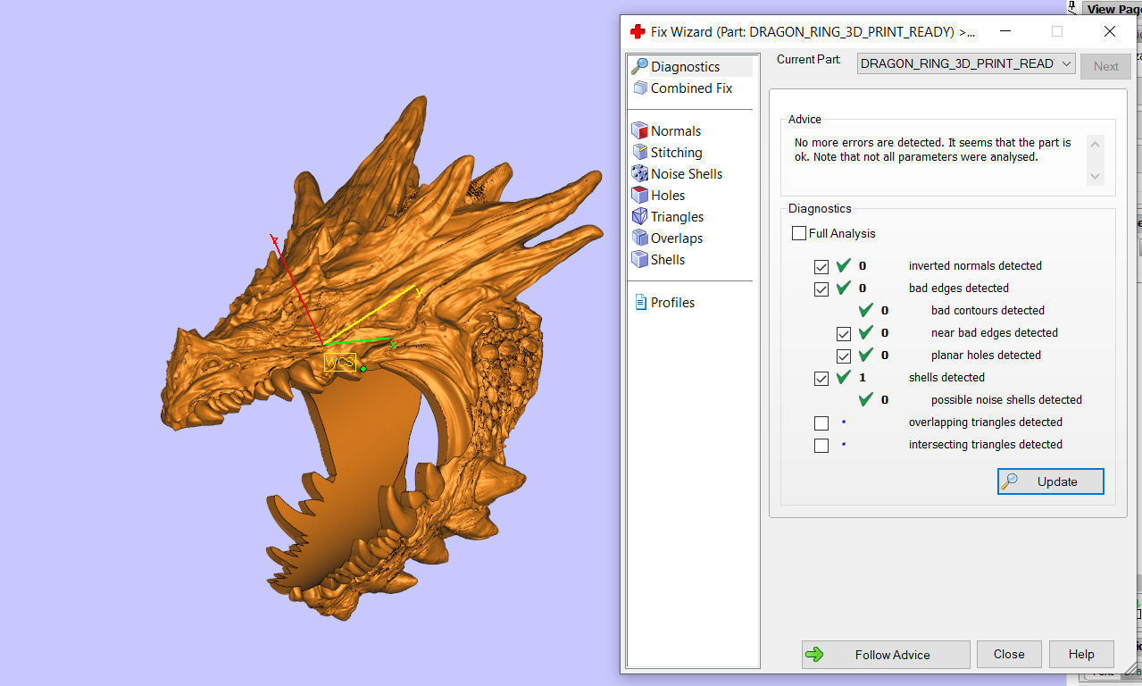 Dragon biker ring 3D print model  3D print model_5