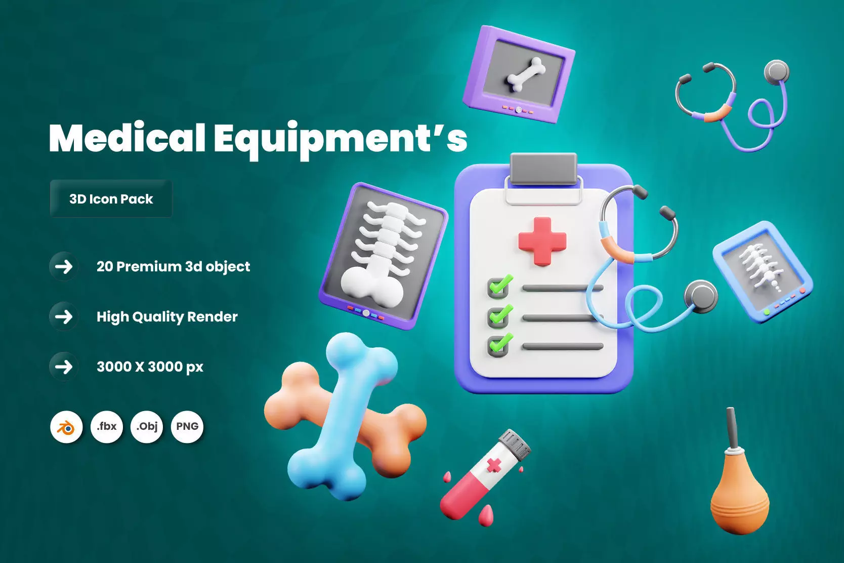 Medical Equipment 3d Icon 3D model_0