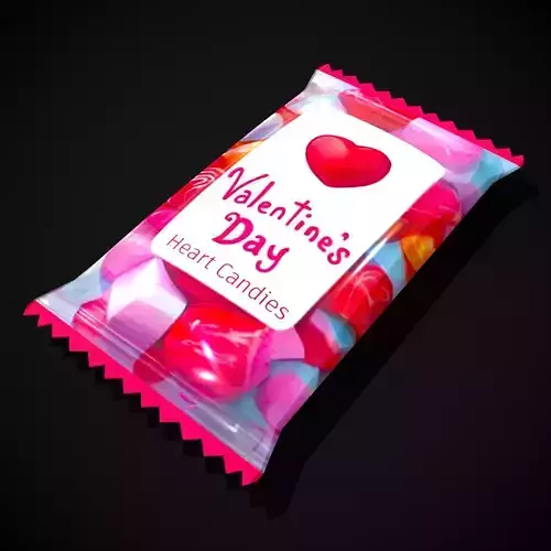 Valentine Candy Package Low-poly 3D model
