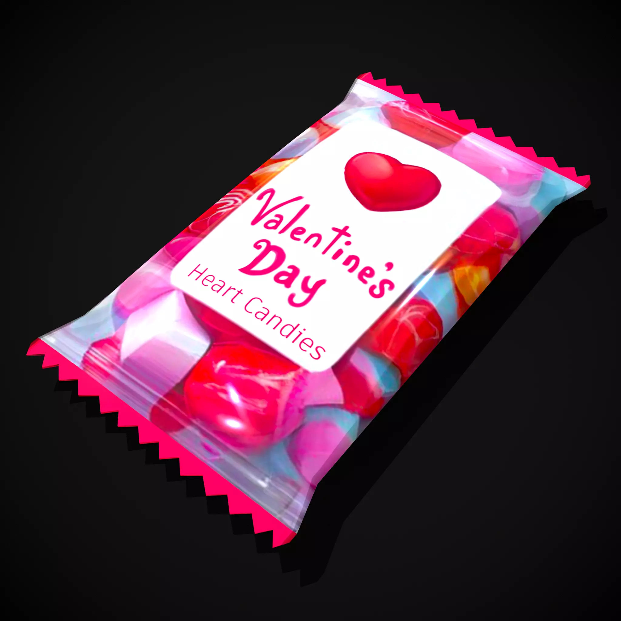 Valentine Candy Package Low-poly 3D model