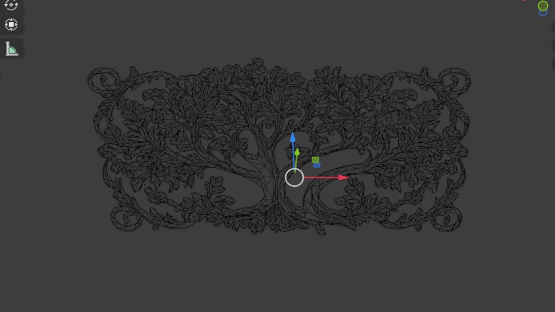 mural tree decor set ornament 01 3D model_5