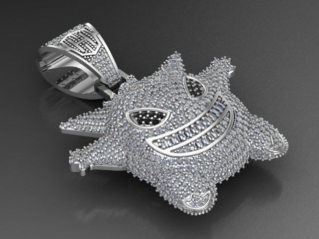 Sticker necklace 3D print model_7