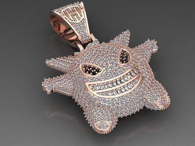 Sticker necklace 3D print model_10