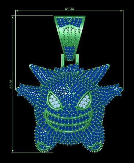 Sticker necklace 3D print model_14